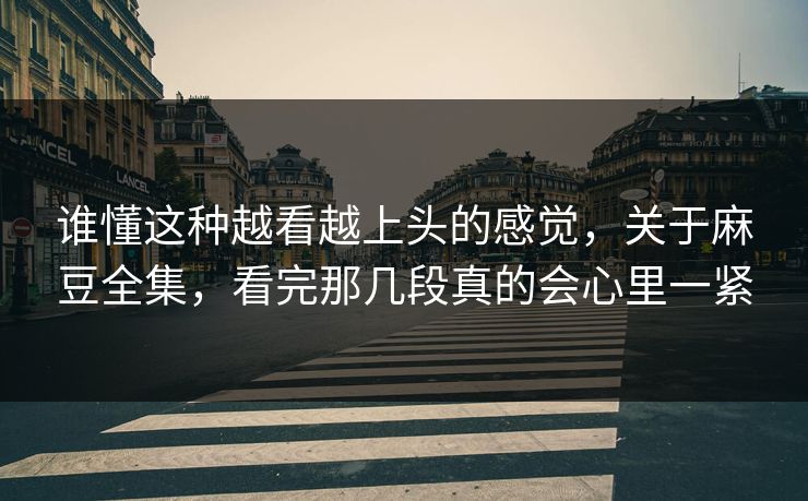 谁懂这种越看越上头的感觉,关于麻豆全集,看完那几段真的会心里一紧 第1张 谁懂这种越看越上头的感觉,关于麻豆全集,看完那几段真的会心里一紧 第1张